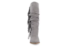 Journee Collection Womens Hartly Fringed Wide Calf Dress Boot - Grey 9 Journee Collection Womens Hartly Fringed Wide Calf Dress Boot - Grey -Women Shoes Store US 01 303179 02