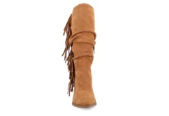 Journee Collection Womens Hartly Fringed Wide Calf Dress Boot - Tan 9 Journee Collection Womens Hartly Fringed Wide Calf Dress Boot - Tan -Women Shoes Store US 01 303180 02