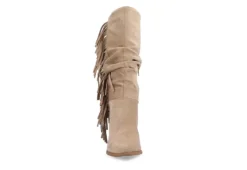 Journee Collection Womens Hartly Fringed Extra Wide Calf Dress Boot - Taupe -Women Shoes Store US 01 303183 02