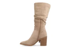 Journee Collection Womens Hartly Fringed Extra Wide Calf Dress Boot - Taupe -Women Shoes Store US 01 303183 03