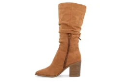 Journee Collection Womens Hartly Fringed Extra Wide Calf Dress Boot - Tan -Women Shoes Store US 01 303185 03