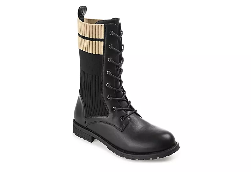 Journee Collection Womens Melei Lace Up Boot - Black 1 Journee Collection Womens Melei Lace Up Boot - Black