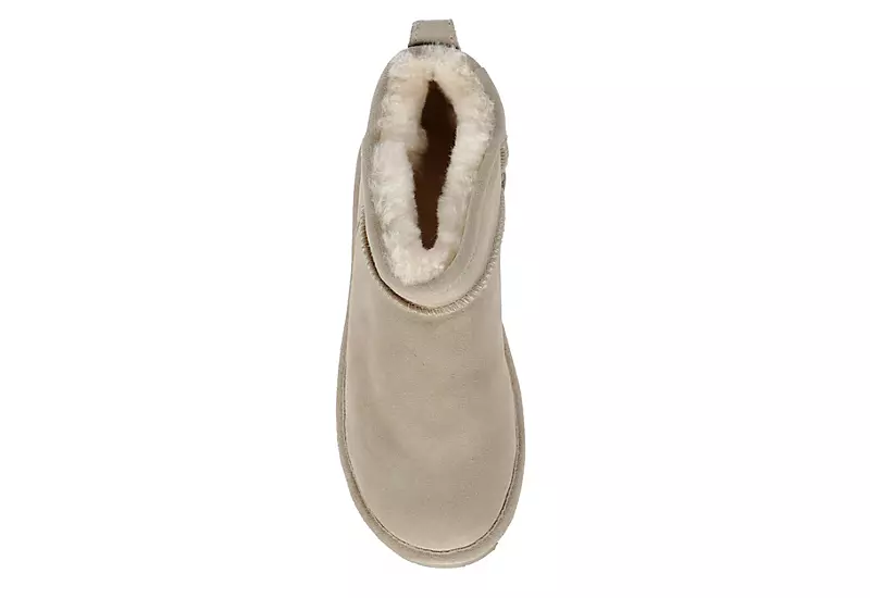 Bearpaw Womens Shorty Fur Boot - Taupe 6 Bearpaw Womens Shorty Fur Boot - Taupe - Image 6