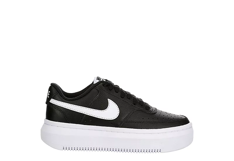 Nike Womens Court Vision Alta Sneaker - Black 2 Nike Womens Court Vision Alta Sneaker - Black - Image 2