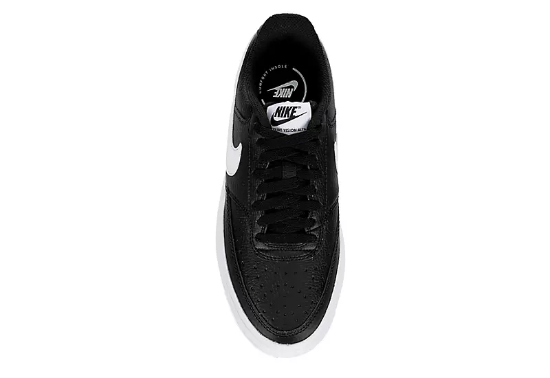 Nike Womens Court Vision Alta Sneaker - Black 6 Nike Womens Court Vision Alta Sneaker - Black - Image 6