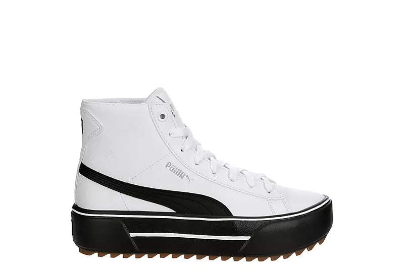 Puma Womens Kaia High Top Platform Sneaker - White 2 Puma Womens Kaia High Top Platform Sneaker - White - Image 2
