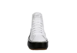 Puma Womens Kaia High Top Platform Sneaker - White 9 Puma Womens Kaia High Top Platform Sneaker - White -Women Shoes Store US 01 400673 02