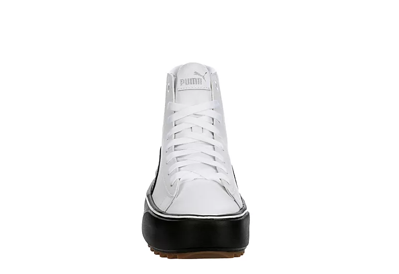 Puma Womens Kaia High Top Platform Sneaker - White 3 Puma Womens Kaia High Top Platform Sneaker - White - Image 3