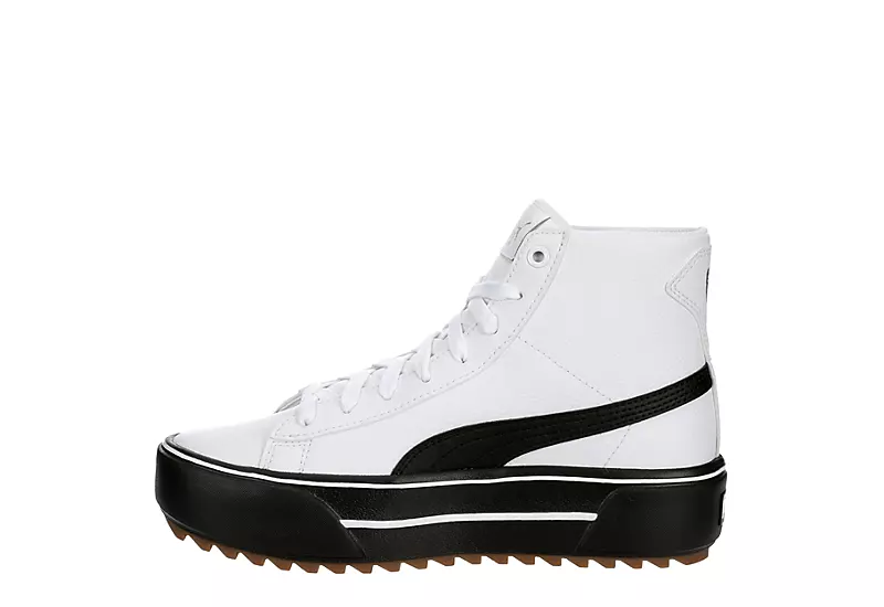 Puma Womens Kaia High Top Platform Sneaker - White 4 Puma Womens Kaia High Top Platform Sneaker - White - Image 4