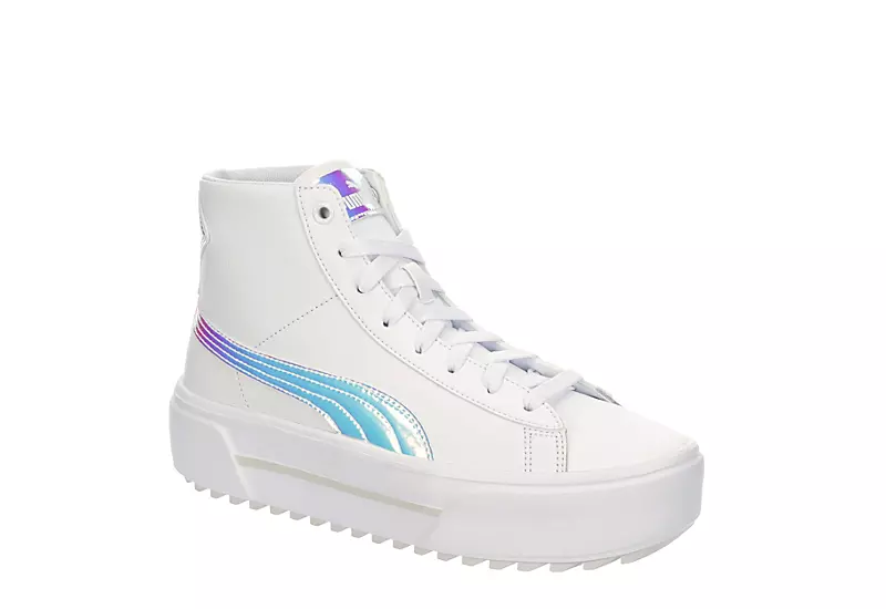 Puma Womens Kaia High Top Platform Sneaker - White 1 Puma Womens Kaia High Top Platform Sneaker - White