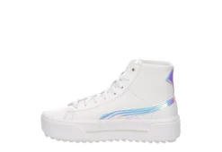 Puma Womens Kaia High Top Platform Sneaker - White 10 Puma Womens Kaia High Top Platform Sneaker - White -Women Shoes Store US 01 400758 03