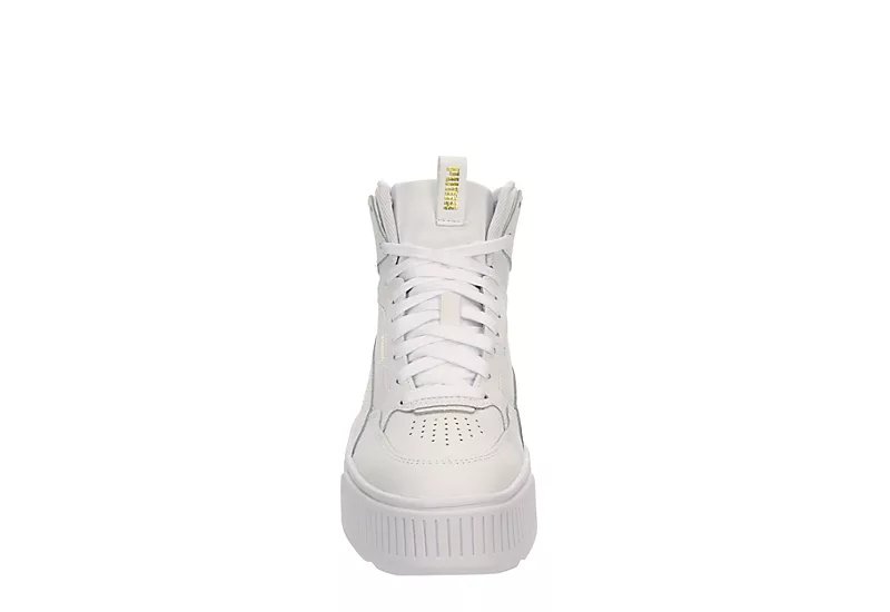 Puma Womens Karmen Rebelle Mid Sneaker - White 3 Puma Womens Karmen Rebelle Mid Sneaker - White - Image 3