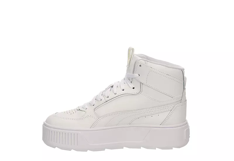 Puma Womens Karmen Rebelle Mid Sneaker - White 4 Puma Womens Karmen Rebelle Mid Sneaker - White - Image 4