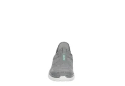 Skechers Womens Go Walk 6 Quick Fit Slip-ins Walking Shoe - Grey -Women Shoes Store US 01 401390 02