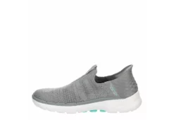 Skechers Womens Go Walk 6 Quick Fit Slip-ins Walking Shoe - Grey -Women Shoes Store US 01 401390 03