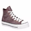 Converse Womens Chuck Taylor All Star High Top Platform Sneaker - Burgundy