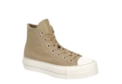 Converse Womens Chuck Taylor All Star High Top Platform Sneaker - Khaki