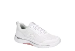 Skechers Womens Arch Fit Lace Up Sneaker - White