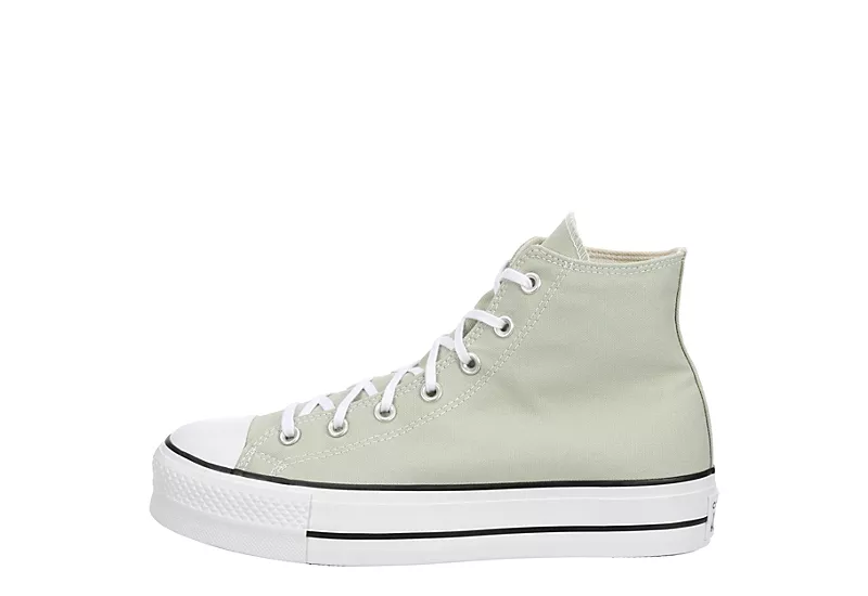 Converse Womens Chuck Taylor All Star High Top Platform Sneaker - Pale Green 4 Converse Womens Chuck Taylor All Star High Top Platform Sneaker - Pale Green - Image 4
