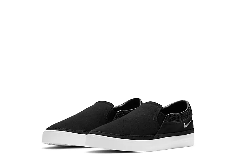 Nike Womens Court Legacy Slip On Sneaker - Black 1 Nike Womens Court Legacy Slip On Sneaker - Black