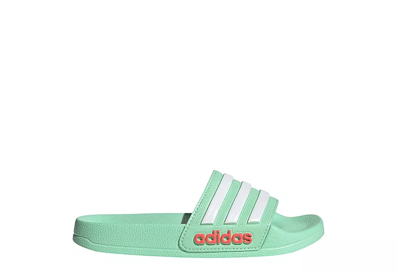 Adidas Girls Adilette Slide Sandal - Mint 2 Adidas Girls Adilette Slide Sandal - Mint - Image 2