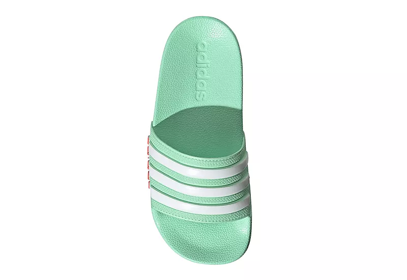 Adidas Girls Adilette Slide Sandal - Mint 4 Adidas Girls Adilette Slide Sandal - Mint - Image 4