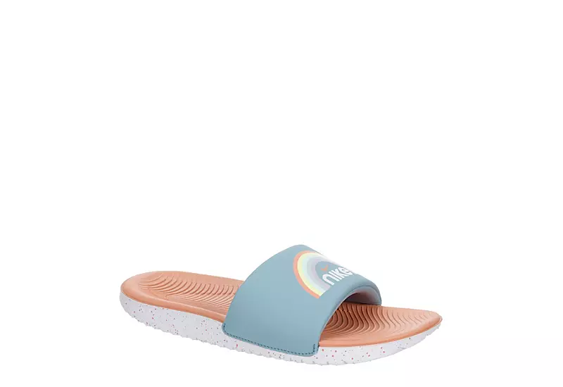 Nike Girls Kawa Slide Sandal - Blue 1 Nike Girls Kawa Slide Sandal - Blue