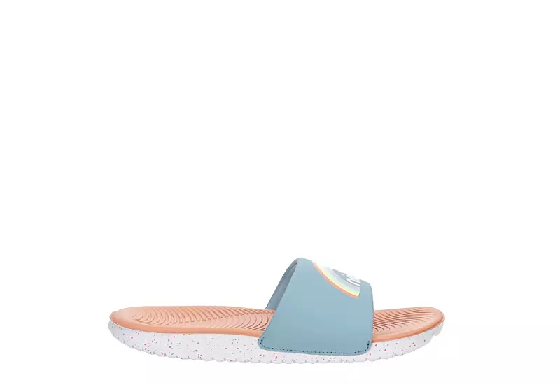 Nike Girls Kawa Slide Sandal - Blue 2 Nike Girls Kawa Slide Sandal - Blue - Image 2