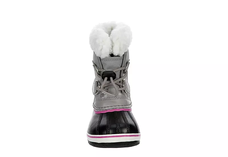 Sorel Girls Infant Pac Nylon Wp Snow Boot - Grey 3 Sorel Girls Infant Pac Nylon Wp Snow Boot - Grey - Image 3