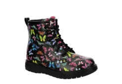 Skechers Girls Gravlen Combat Boot - Black