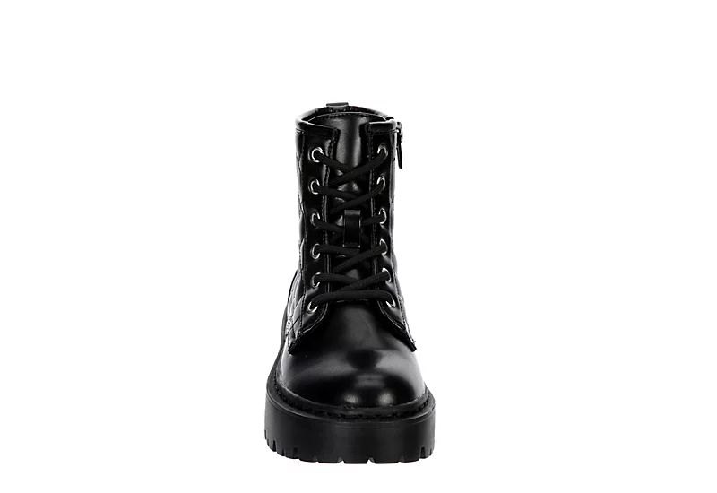 Madden Girl Girls Jrozzie Combat Boot - Black 3 Madden Girl Girls Jrozzie Combat Boot - Black - Image 3