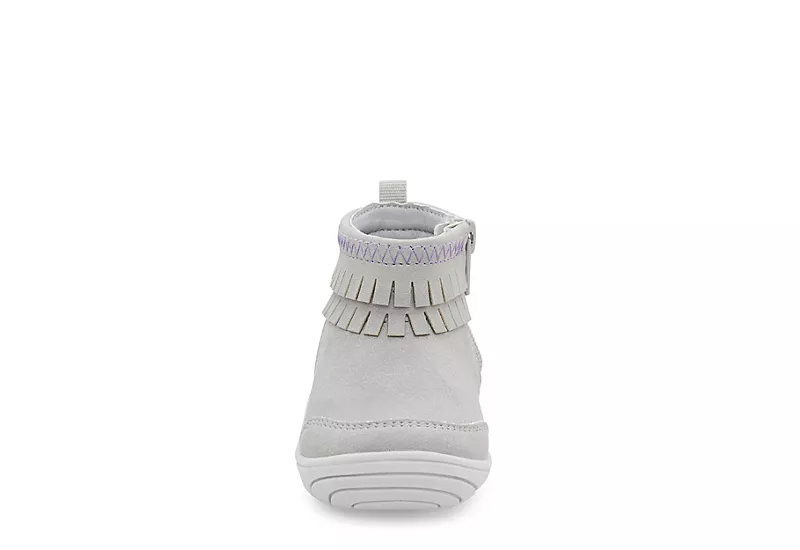 Stride Rite Girls Infant Crib Bianca Boot - Grey 3 Stride Rite Girls Infant Crib Bianca Boot - Grey - Image 3