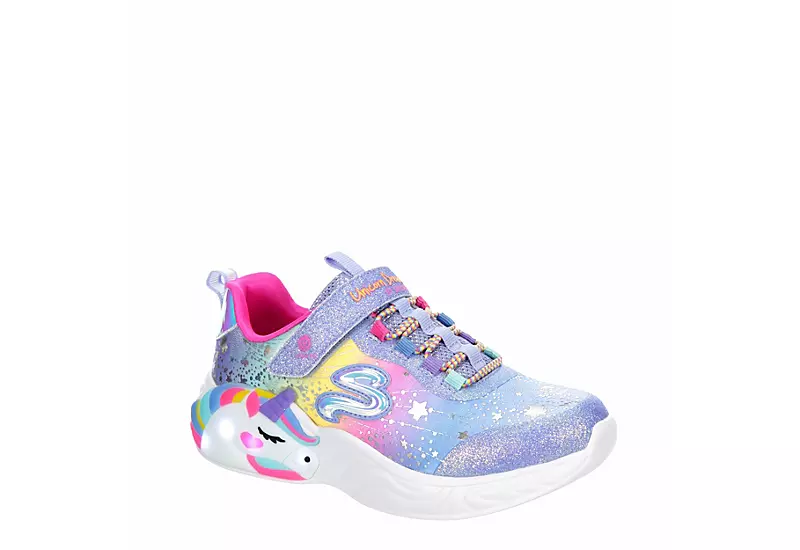 Skechers Girls Unicorn Dreams Light Up Sneaker - Light Blue 1 Skechers Girls Unicorn Dreams Light Up Sneaker - Light Blue