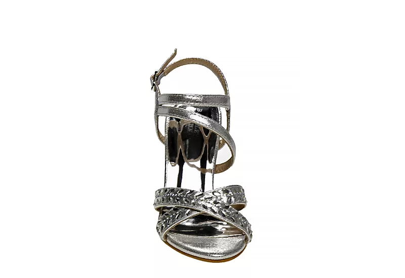 Badgley Mischka Girls O-bm84020msilv Dress Sandal - Silver 3 Badgley Mischka Girls O-bm84020msilv Dress Sandal - Silver - Image 3
