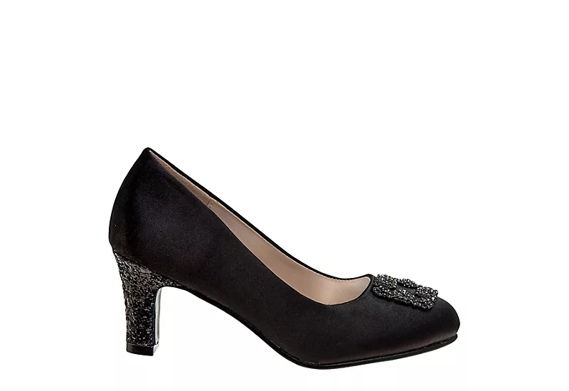 Badgley Mischka Girls O-bm89861nblk Dress Pump - Black 2 Badgley Mischka Girls O-bm89861nblk Dress Pump - Black - Image 2