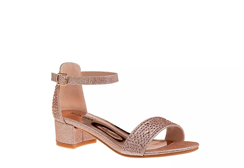 Badgley Mischka Girls O-bm80285srosg Dress Sandal - Rose Gold 1 Badgley Mischka Girls O-bm80285srosg Dress Sandal - Rose Gold