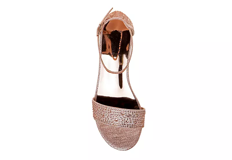 Badgley Mischka Girls O-bm80285srosg Dress Sandal - Rose Gold 6 Badgley Mischka Girls O-bm80285srosg Dress Sandal - Rose Gold - Image 6