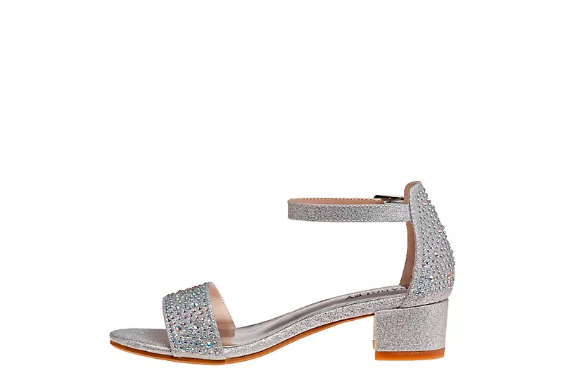 Badgley Mischka Girls O-bm80285ssilv Dress Sandal - Silver 4 Badgley Mischka Girls O-bm80285ssilv Dress Sandal - Silver - Image 4