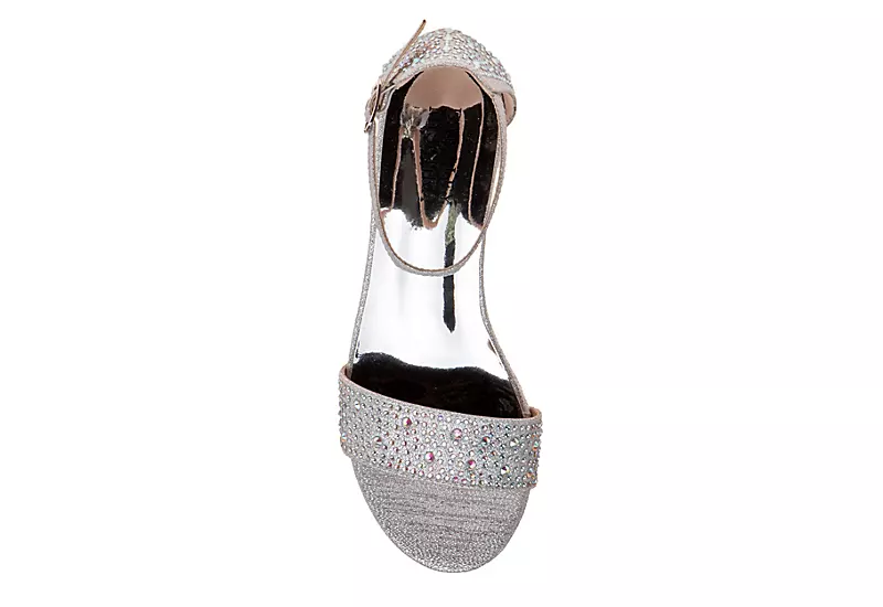 Badgley Mischka Girls O-bm80285ssilv Dress Sandal - Silver 6 Badgley Mischka Girls O-bm80285ssilv Dress Sandal - Silver - Image 6