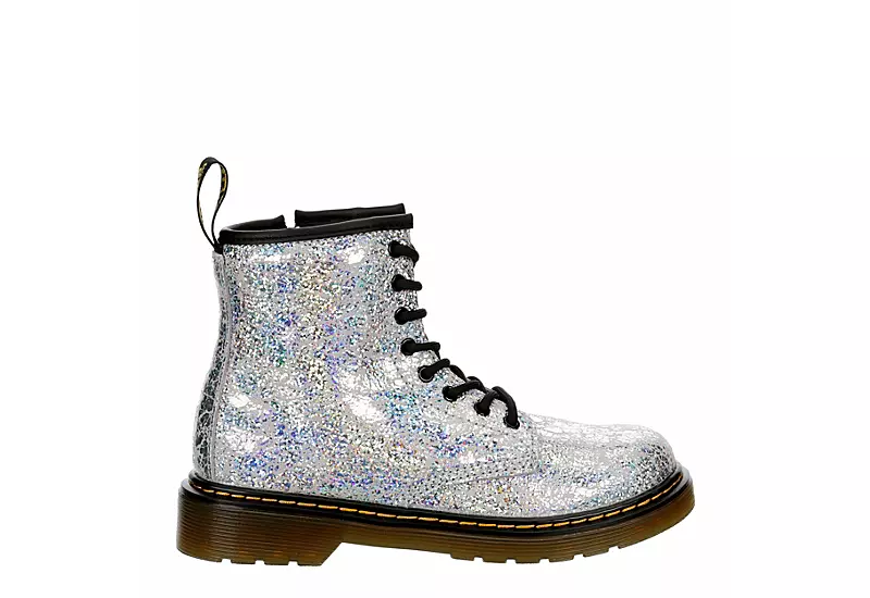 Dr. Martens Dr.martens Girls 1460 Combat Boot - Grey 2 Dr. Martens Dr.martens Girls 1460 Combat Boot - Grey - Image 2