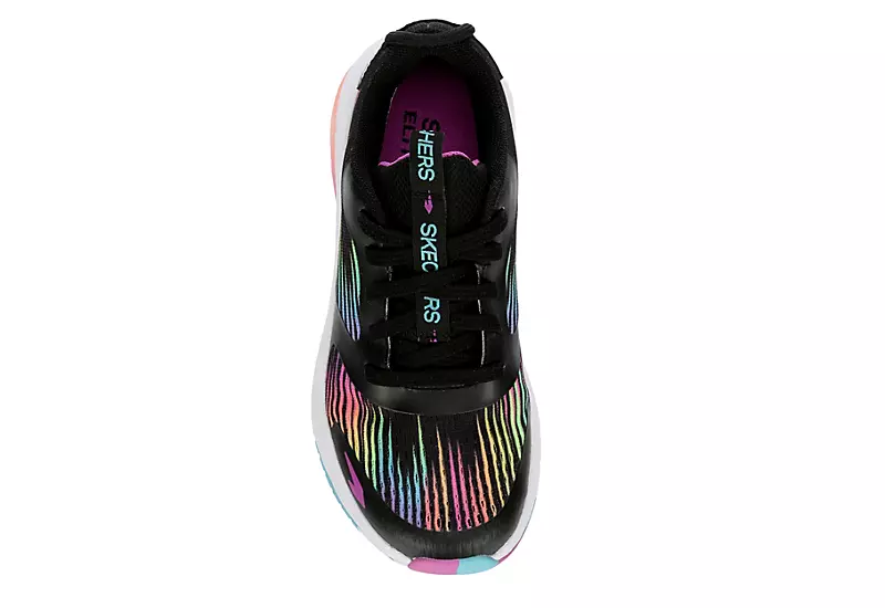 Skechers Girls Elite Sport Tempo Pro Sneaker - Black 6 Skechers Girls Elite Sport Tempo Pro Sneaker - Black - Image 6