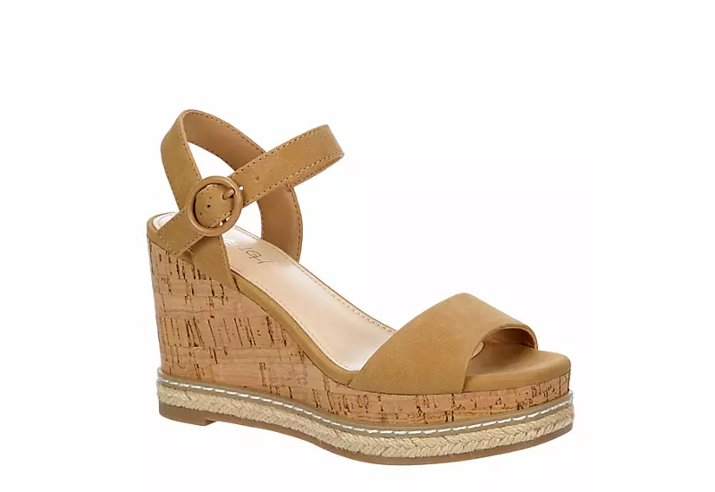 Limelight Girls Carlie Wegde Sandal - Tan 1 Limelight Girls Carlie Wegde Sandal - Tan