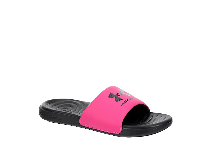 Under Armour Girls Ansa Slide Sandal - Pink 1 Under Armour Girls Ansa Slide Sandal - Pink