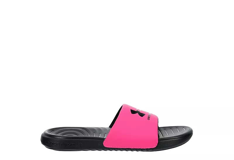 Under Armour Girls Ansa Slide Sandal - Pink 2 Under Armour Girls Ansa Slide Sandal - Pink - Image 2