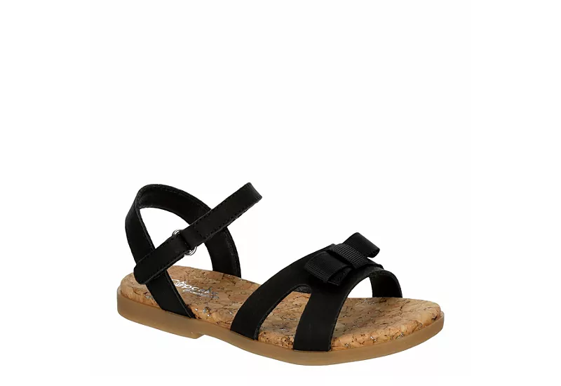 Cupcake Couture Girls Infant Lil Bow Sandal - Black 1 Cupcake Couture Girls Infant Lil Bow Sandal - Black