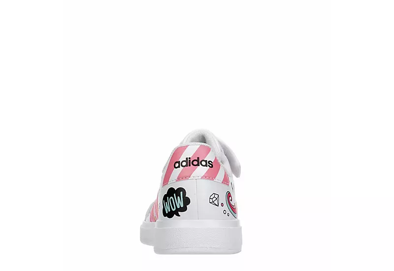 Adidas Girls Grand Court 2.0 Sneaker - White 5 Adidas Girls Grand Court 2.0 Sneaker - White - Image 5