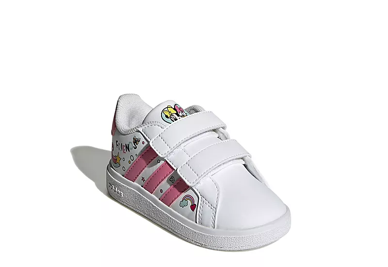 Adidas Girls Infant Grand Court 2.0 Sneaker - White 1 Adidas Girls Infant Grand Court 2.0 Sneaker - White