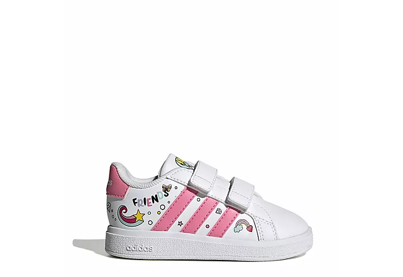 Adidas Girls Infant Grand Court 2.0 Sneaker - White 2 Adidas Girls Infant Grand Court 2.0 Sneaker - White - Image 2