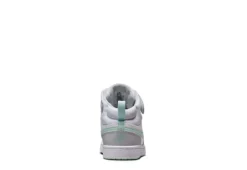 Nike Girls Court Borough 2 Mid Top Sneaker - Platinum -Women Shoes Store US 01 808056 03