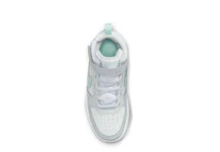 Nike Girls Court Borough 2 Mid Top Sneaker - Platinum -Women Shoes Store US 01 808056 04